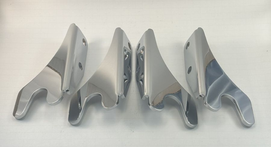 .Quick Jack Racing Bumpers CHROME set of 4 .Quick Jack Racing Bumpers CHROME set of 4